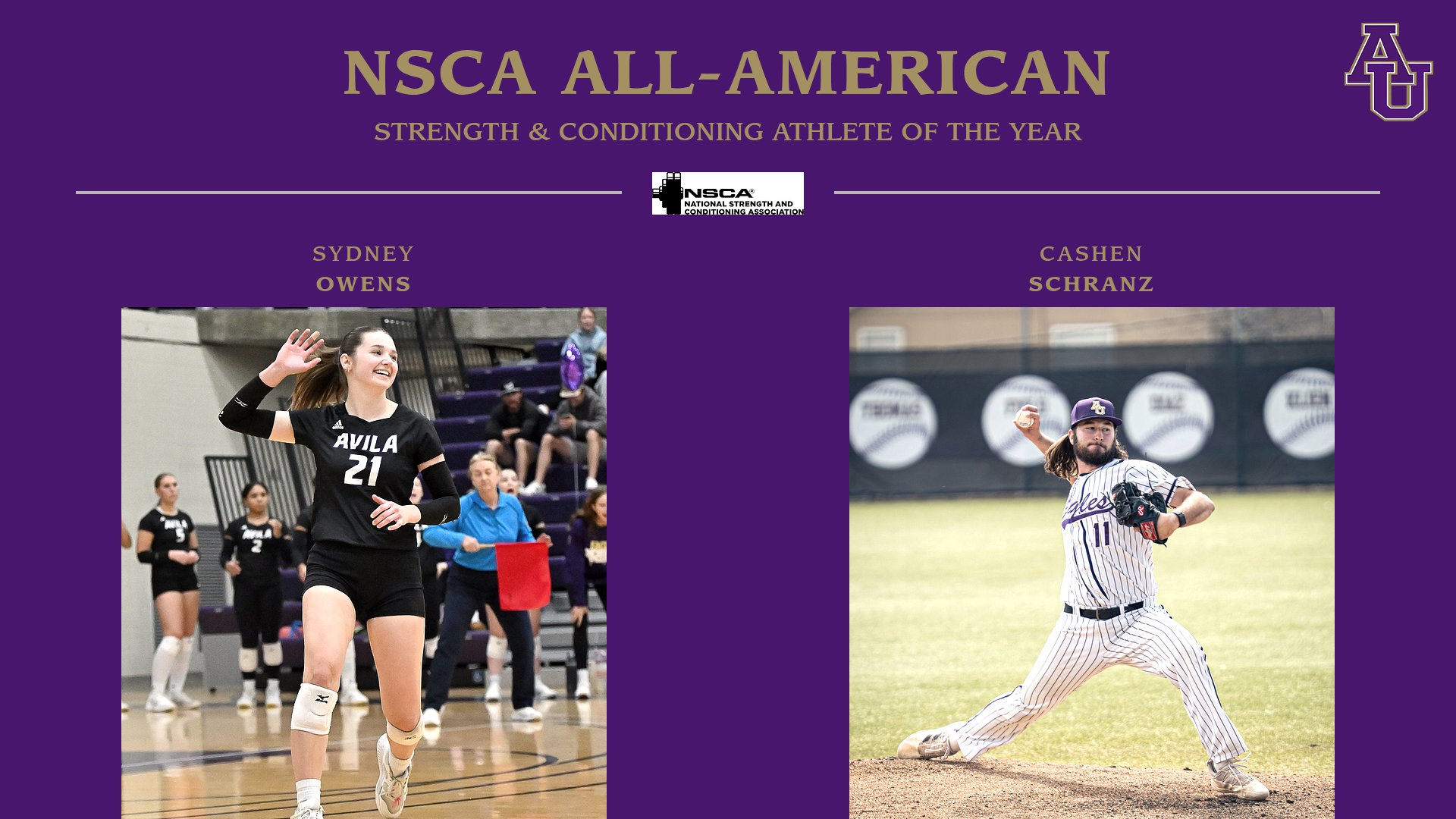 NSCA ANNOUNCES OWENS AND SCHRANZ RECEIVE THE 2026 ALL-AMERICAN ATHLETE AWARD