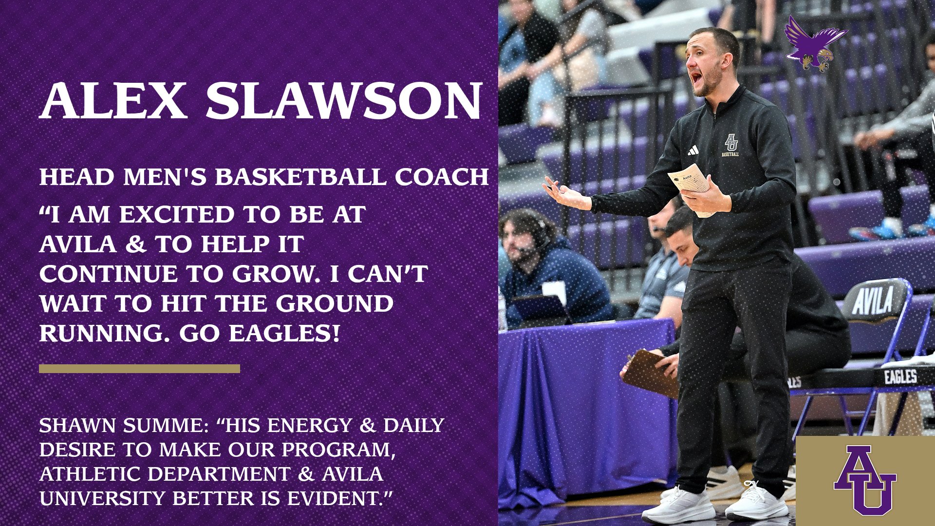 BREDEHOEFT STEPS DOWN, ALEX SLAWSON NAMED HEAD COACH OF AVILA MEN&rsquo;S BASKETBALL